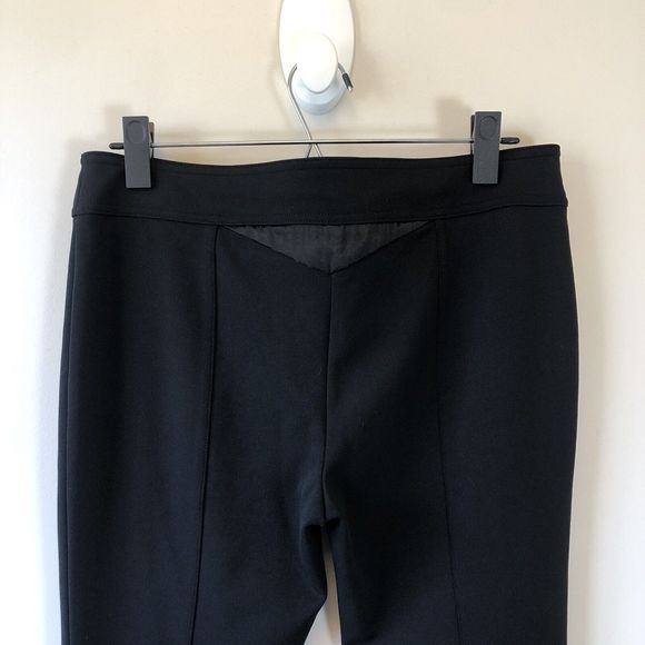 Bisou Bisou Dress Pants Black Jacquard Trim Ankle Zip Women’s Size 8 NWT’s - Picture 8 of 12
